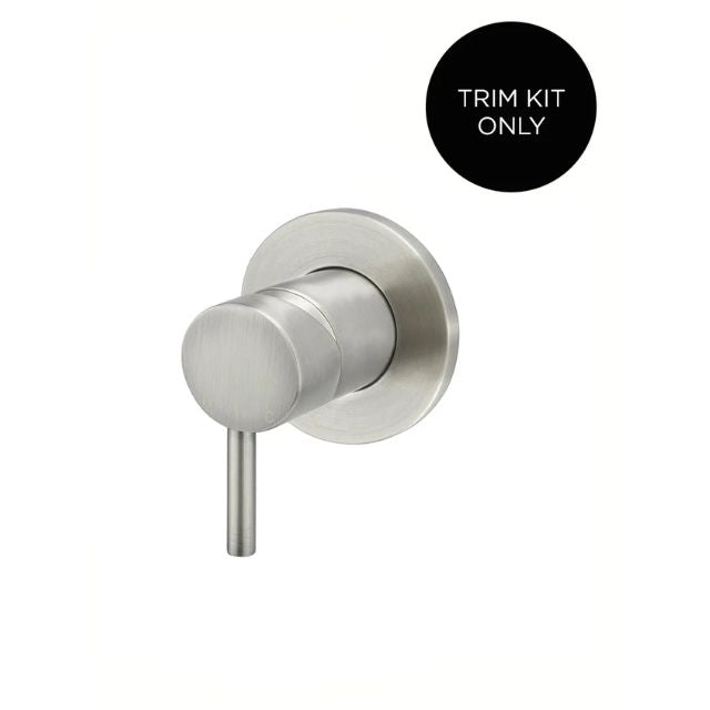 Meir Round Wall Mixer Short Pin Lever Brushed Nickel Trim Kit MW03S-FIN-PVDBN - The Blue Space