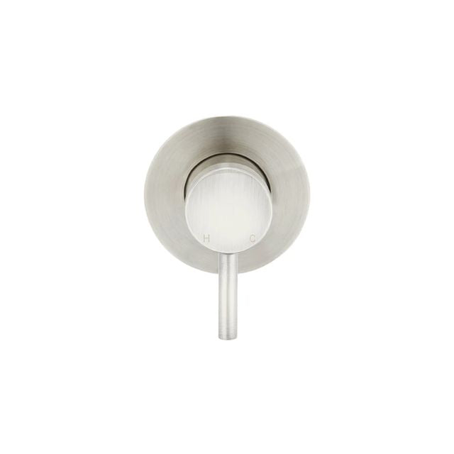 Front Meir Round Wall Mixer Short Pin Lever Brushed Nickel Trim Kit MW03S-FIN-PVDBN - The Blue Space