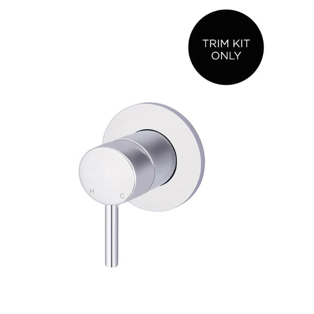 Meir Round Wall Mixer Short Pin Lever Chrome Trim Kit MW03S-FIN-C - The Blue Space
