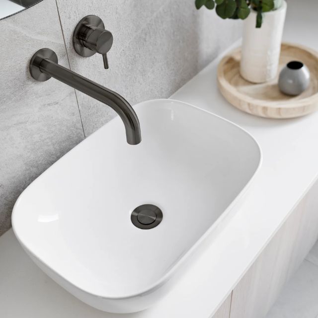 Lifestyle 2 Meir Round Wall Mixer Short Pin Lever Shadow Trim Kit MW03S-FIN-PVDGM - The Blue Space