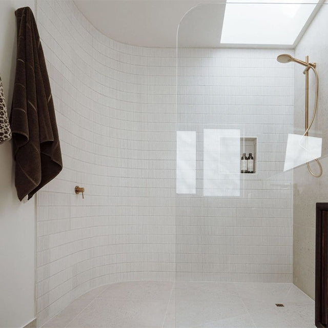Middleton White Chalk Kit Kat Porcelain Mosaic Tile 12x92mm | The Blue Space