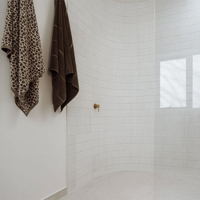 Middleton White Chalk Kit Kat Porcelain Mosaic Tile 12x92mm | The Blue Space