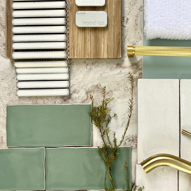 Middleton White Chalk Kit Kat Porcelain Mosaic Tile 12x92mm | The Blue Space
