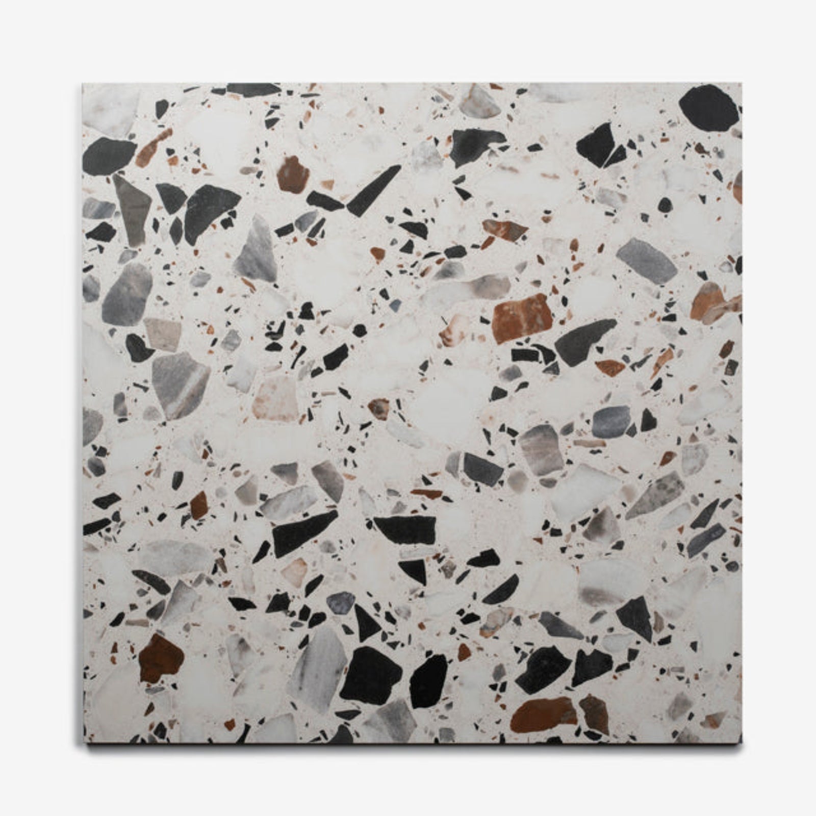 Looks Mixed Clio Terrazzo Tile Tech Grip 600 x 600mm Porcelain - The Blue Space