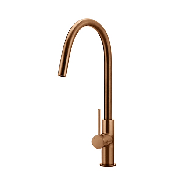 Meir Round Piccola Pull Out Kitchen Sink Mixer Tap Lustre Bronze