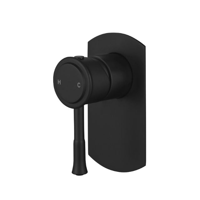 Modern National Montpellier Shower Mixer Matt Black - Full Kit MON008BK-KIT - The Blue Space