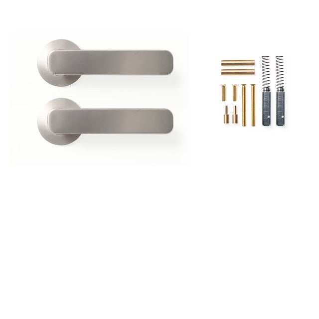 Momo Aspen Lever Handle Set Dull Brushed Nickel ASPLH.DBR - The Blue Space