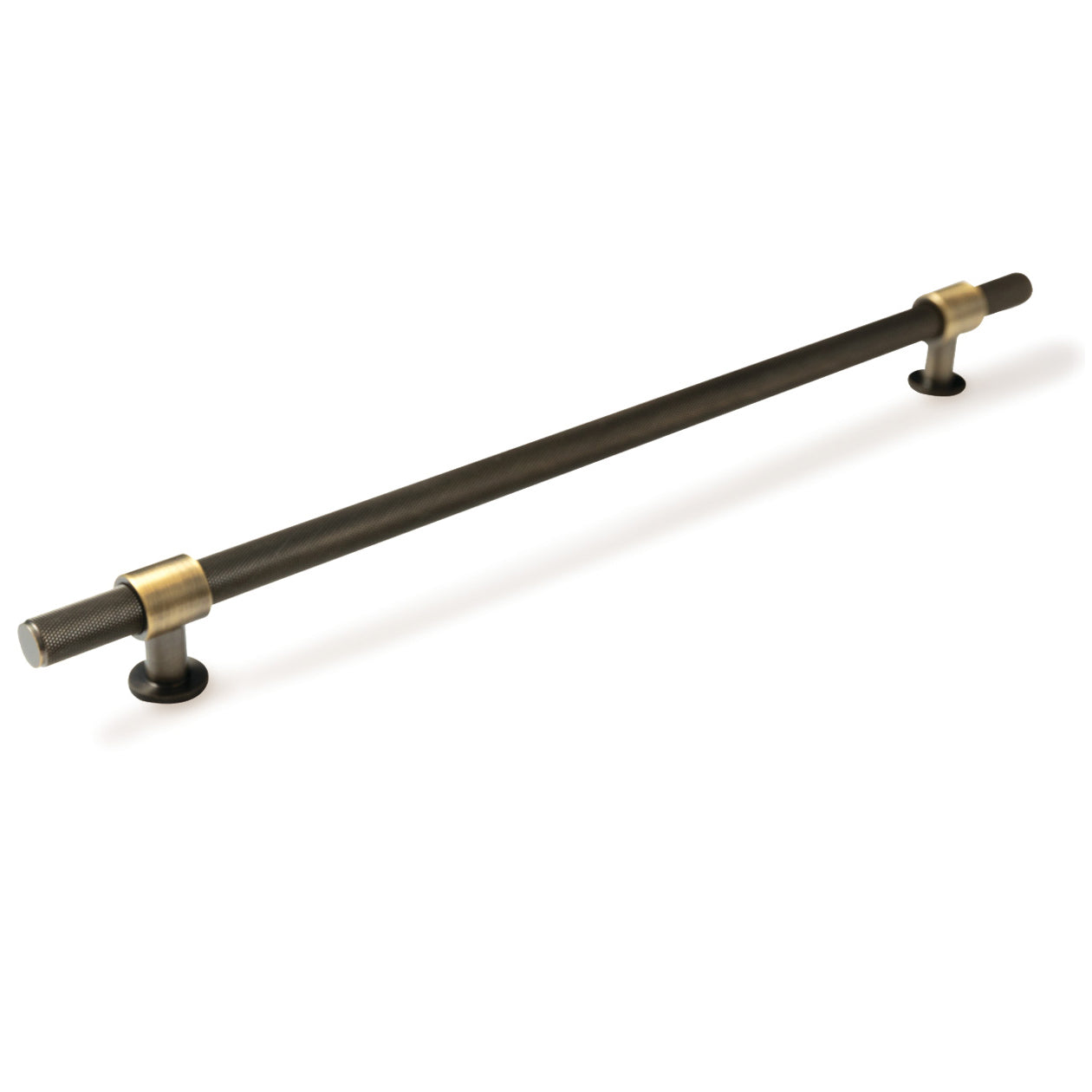 Momo Belgravia Knurled 320mm Solid Brass Bar Pull Dark Brushed Brass BLG320.DBB - The Blue Space