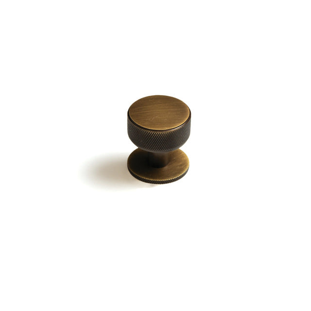 Momo Belgravia Knurled 35mm Solid Brass Round Knob Bronze BLG035.BNZ - The Blue Space