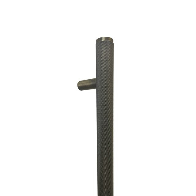 Momo Bellevue Knurled Door Pull With Back To Back Fixing 416Mm Dark Brushed Brass BVKNAP.416BB.DBB - The Blue Space