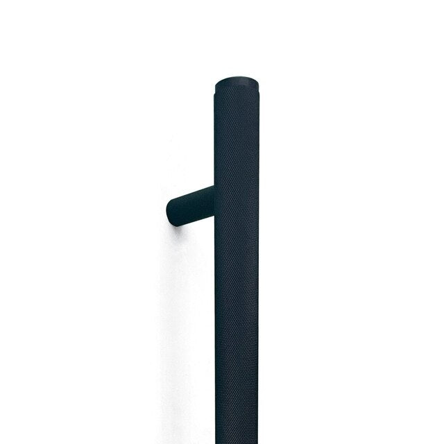 Momo Bellevue Knurled Door Pull With Back To Back Fixing 416Mm Matte Black BVKNAP.416BB.MBL - The Blue Space