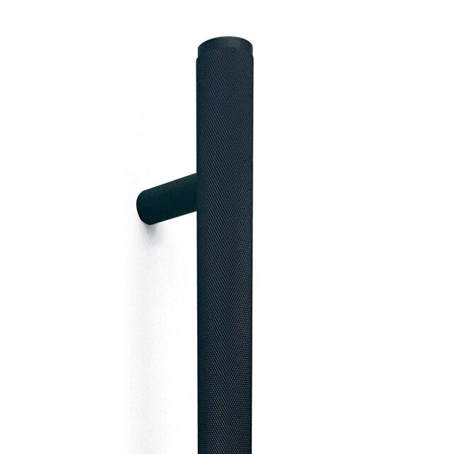 Momo Bellevue Knurled Entry Pull Handle Matte Black BVEPKN.MBL - The Blue Space