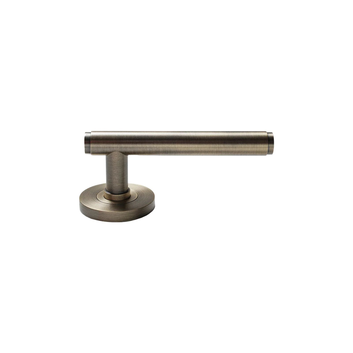 Momo Bellevue Plain Dummy Lever Door Handle Set Dark Brushed Brass BVLHPL.DBB