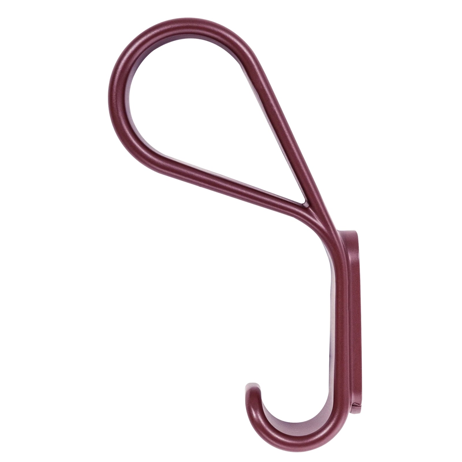 Side View Momo Belt Wall Hook 65mm Volcano Red B7039.065.VRD - The Blue Space