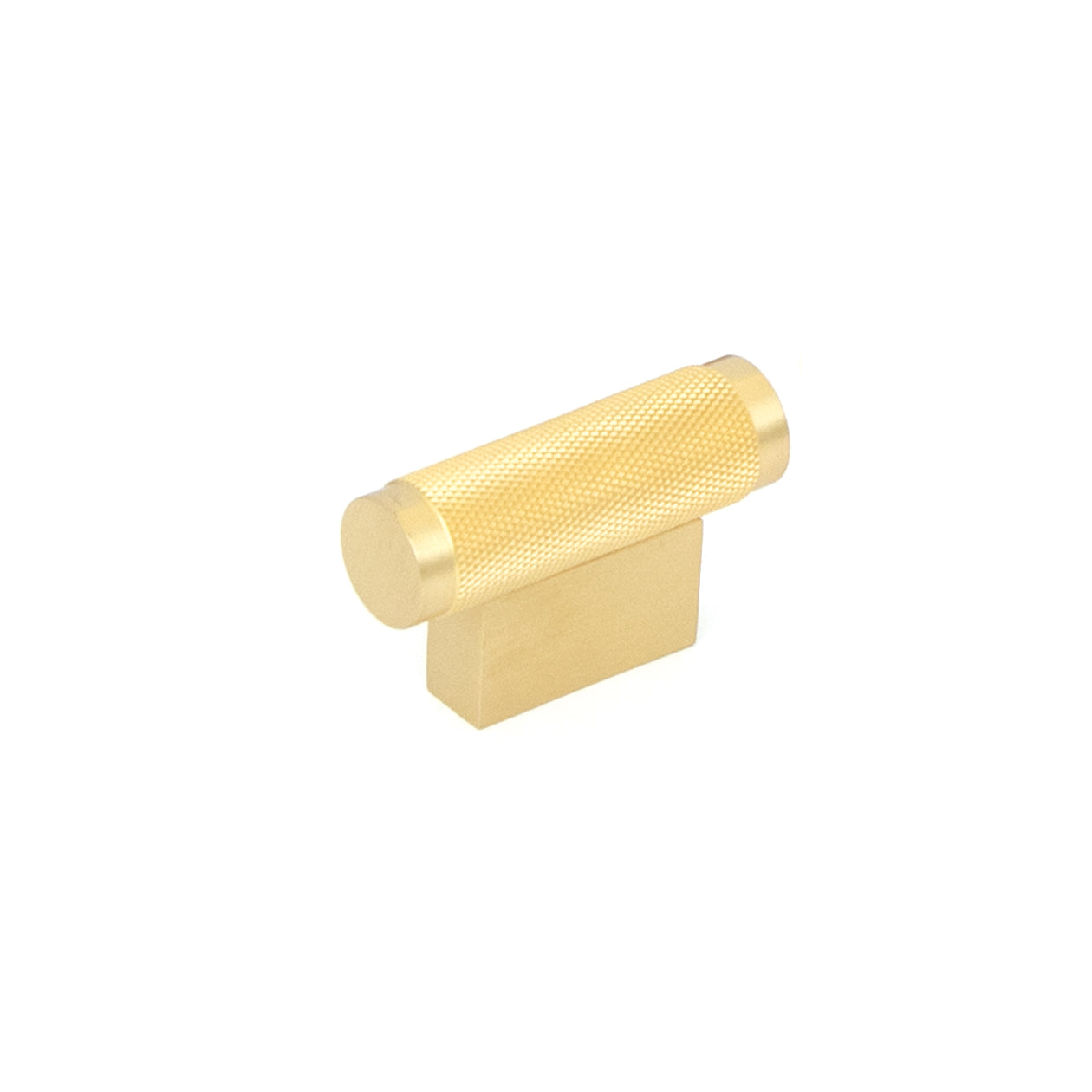 Momo Brighton 50mm Solid Brass Knurled T Knob Brushed Satin Brass BSPKN050.BSB - The Blue Space