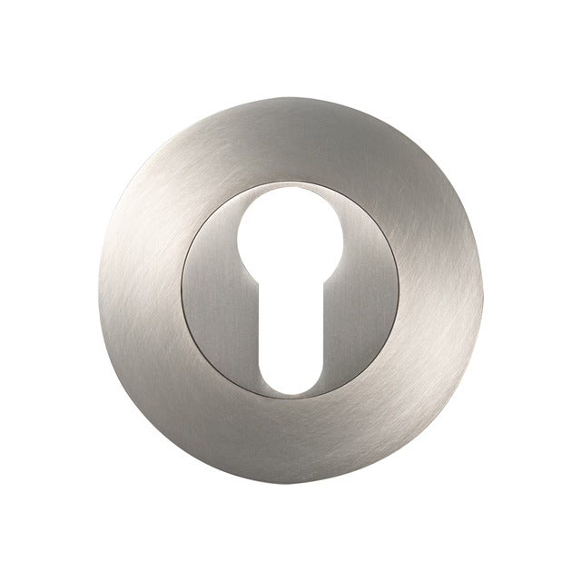 Momo Euro Cylinder Escutcheon Set Dull Brushed Nickel MHES.DBR - The Blue Space