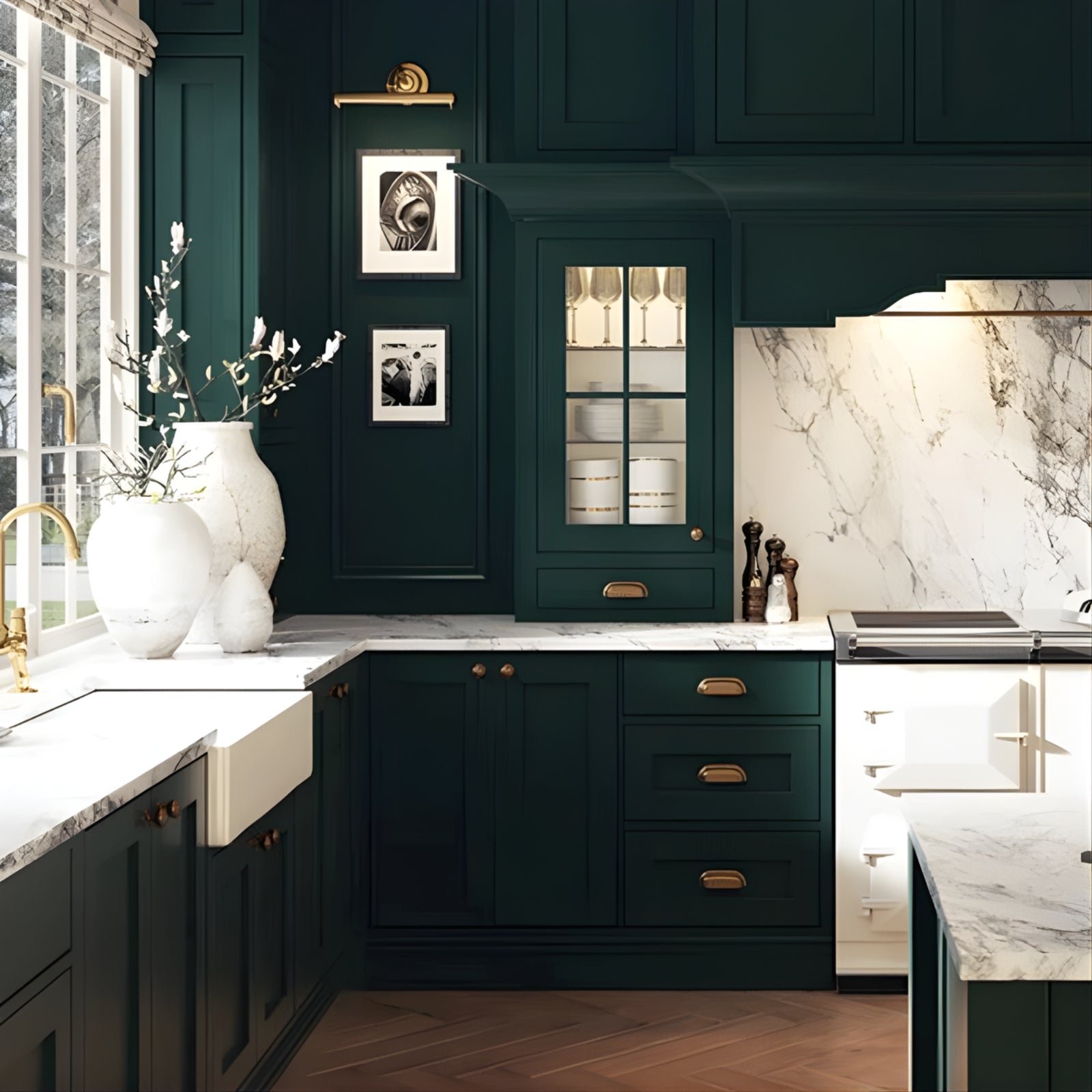 Green Kitchen Momo Handles New Hampton Wide Cup Pull 96mm Matt Brass NHMCW096.MBR - The Blue Space