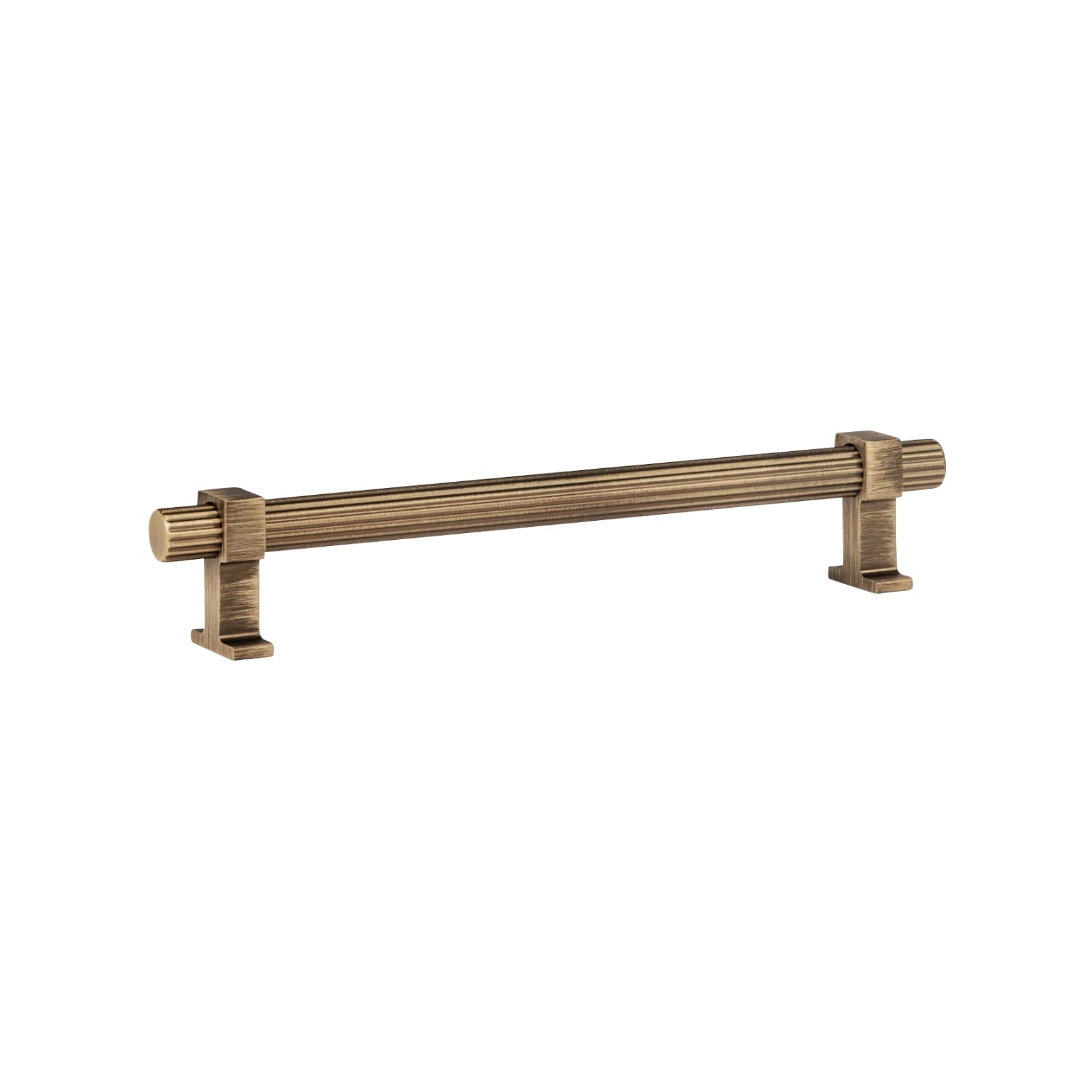 Side View Momo Handles Ambrose Bar Pull Antique Bronze AMB160.ABM - The Blue Space