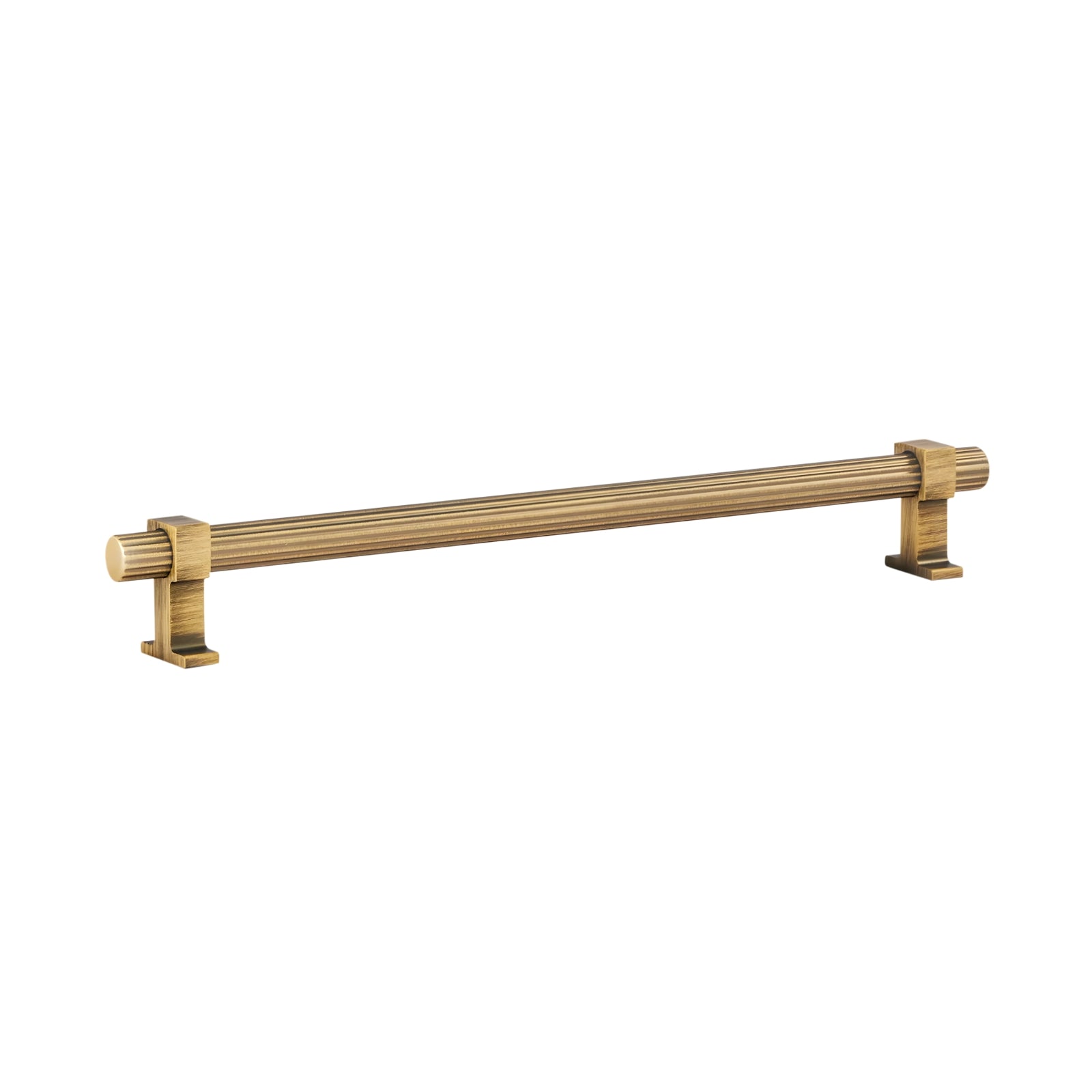 Side View Momo Handles Ambrose Bar Pull Antique Bronze AMB224.ABM - The Blue Space