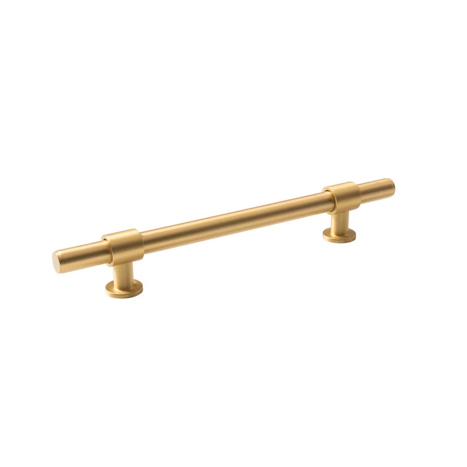 Momo Handles Belgravia 160mm Pull Handle Plain Brushed Satin Brass BLGPL160.BSB - The Blue Space