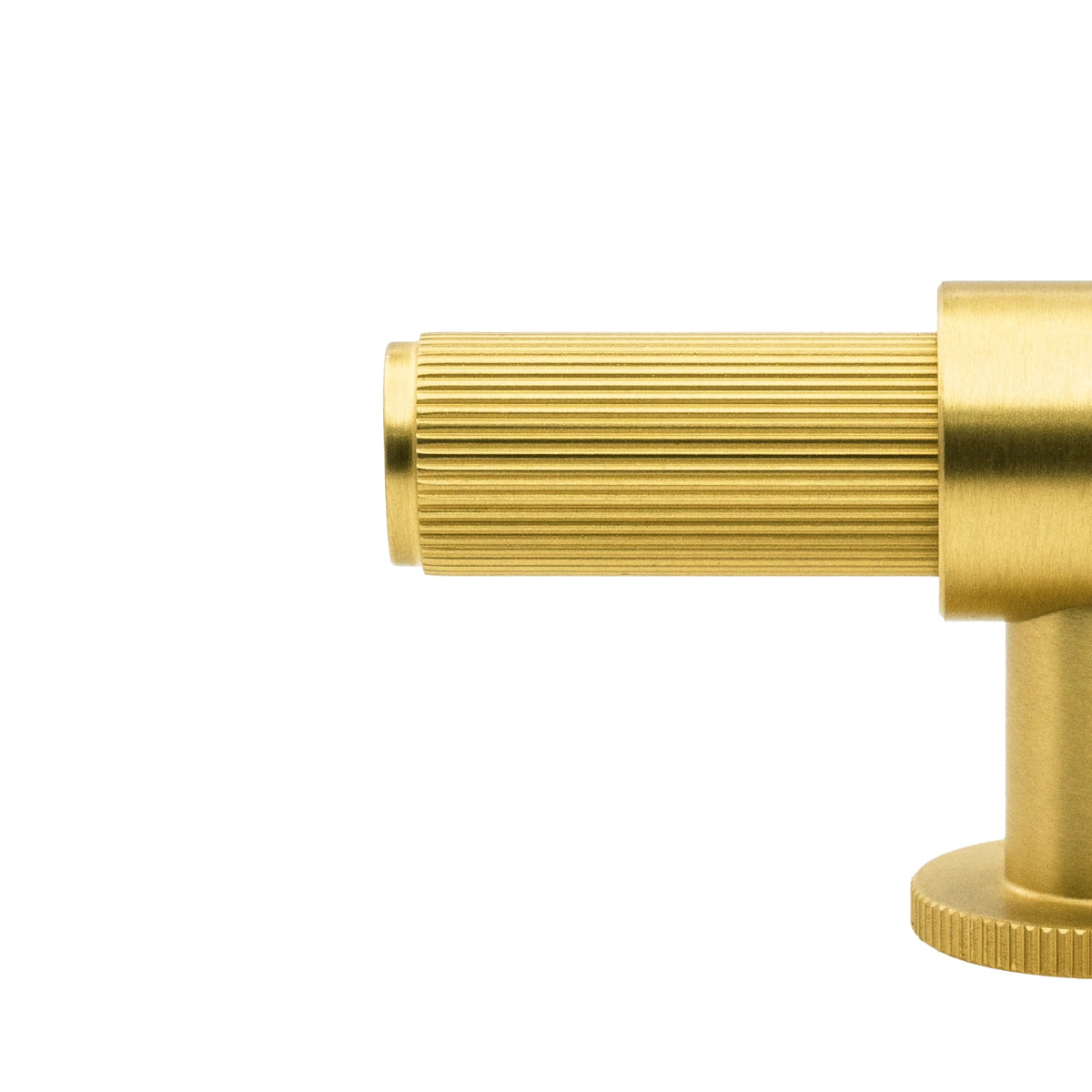 Detail Momo Handles Belgravia 82mm T Knob Lined Brushed Satin Brass BLGLN082.BSB - The Blue Space