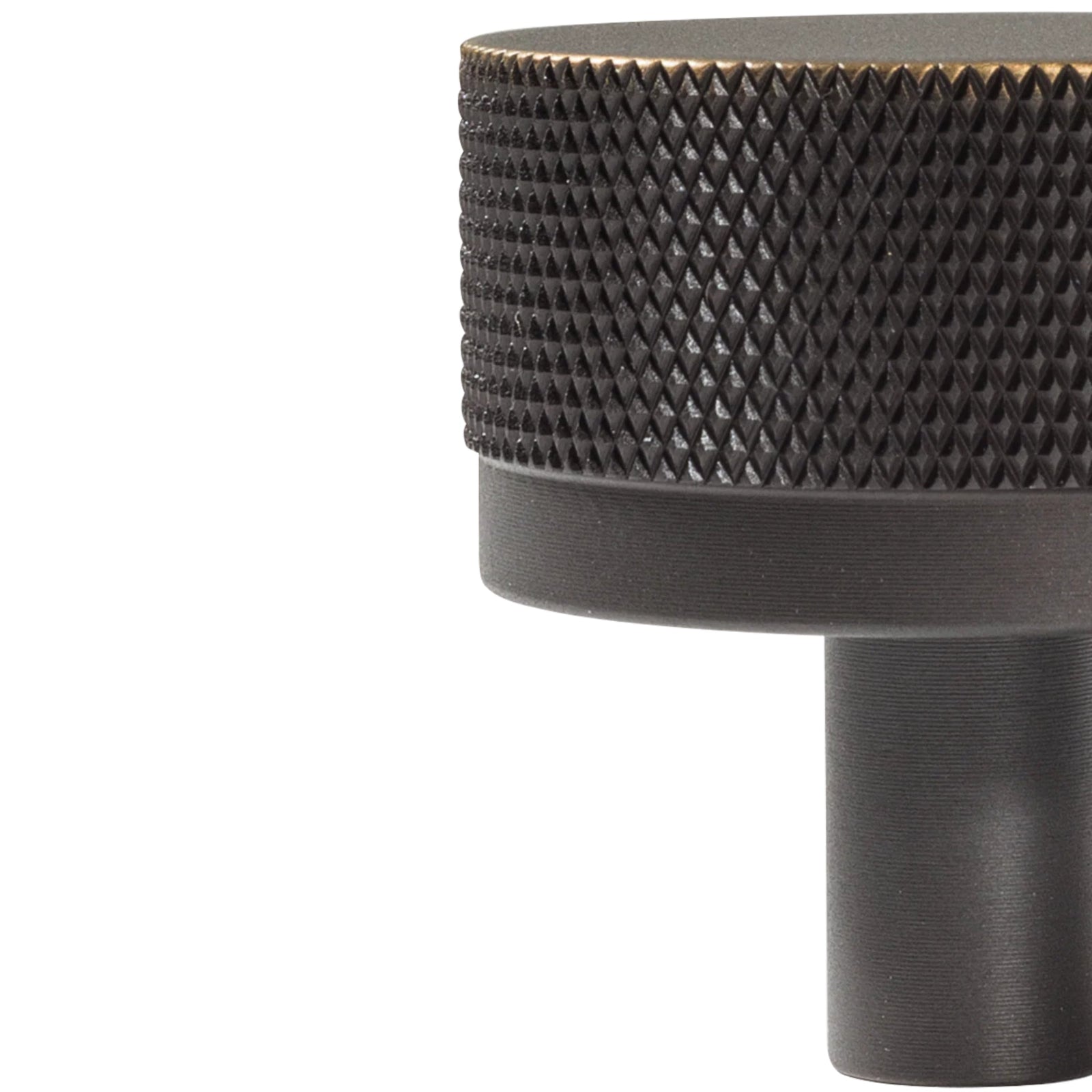 Details Momo Handles Bellevue 35mm Knurled Knob Dark Bronze BVKKN035.DKB - The Blue Space