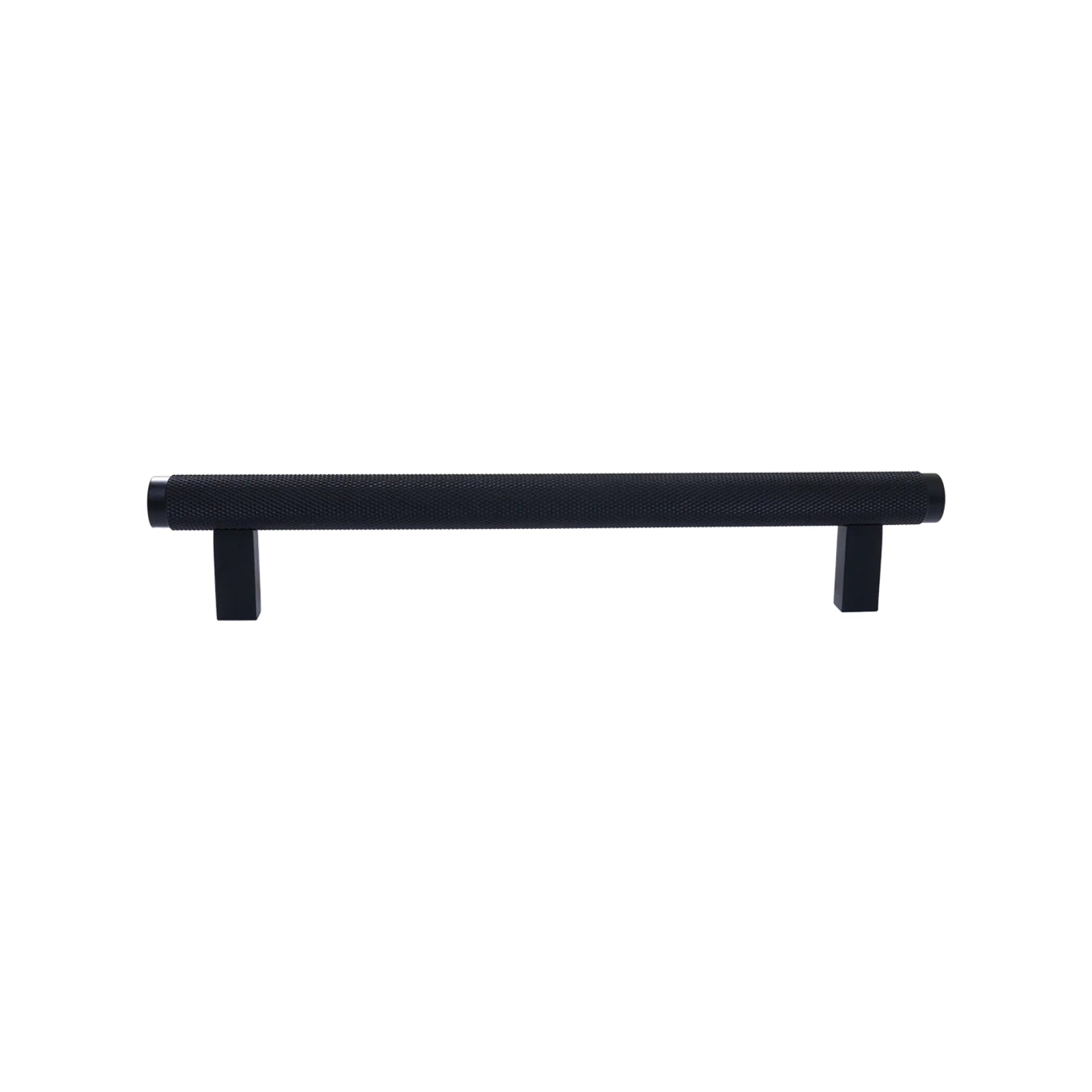 Momo Handles Bellevue Knurled Bar Pull Matte Black BVPKN160.MBL - The Blue Space