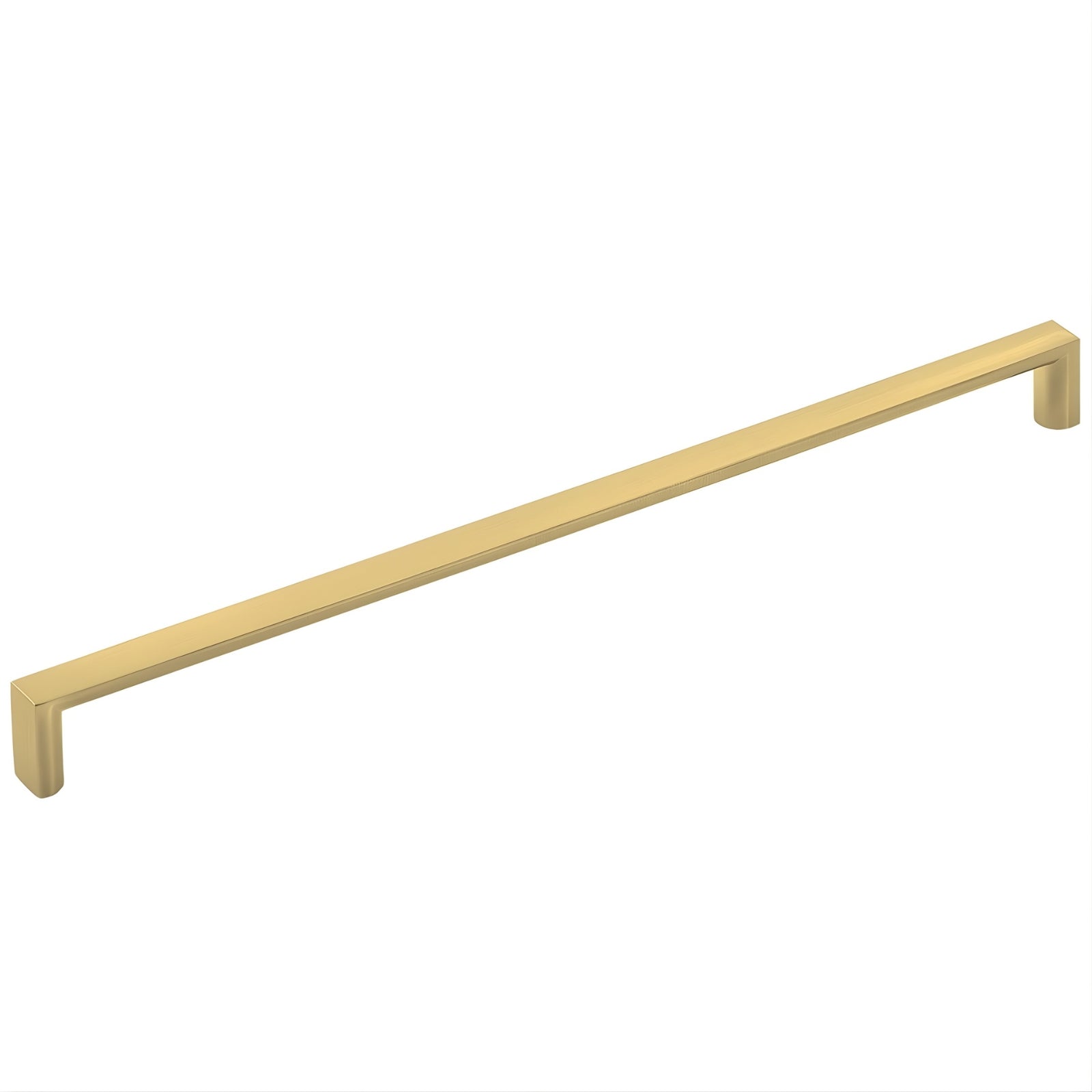 Side View Momo Handles Dallas D Handle Brushed Matt Brass FDH288.BMB - The Blue Space