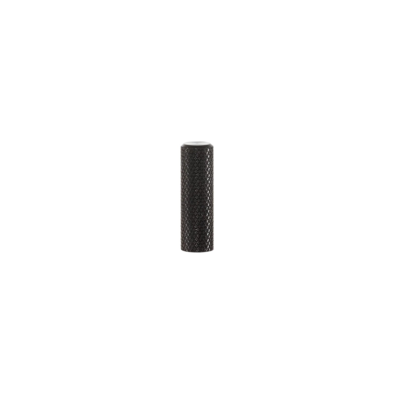 Side View Momo Handles Graf Knurled Cylinder Knob 10mm Brushed Black G0430.010.BBL - The Blue Space