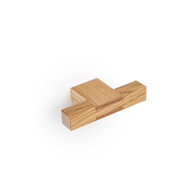 Momo Handles Hako T Knob 76mm Oak HKO0695.076.OAK - The Blue Space