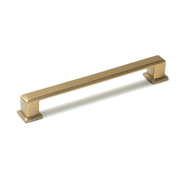 Momo Lucca D Handle 160mm Brushed Satin Brass LCK160.BSB - The Blue Space