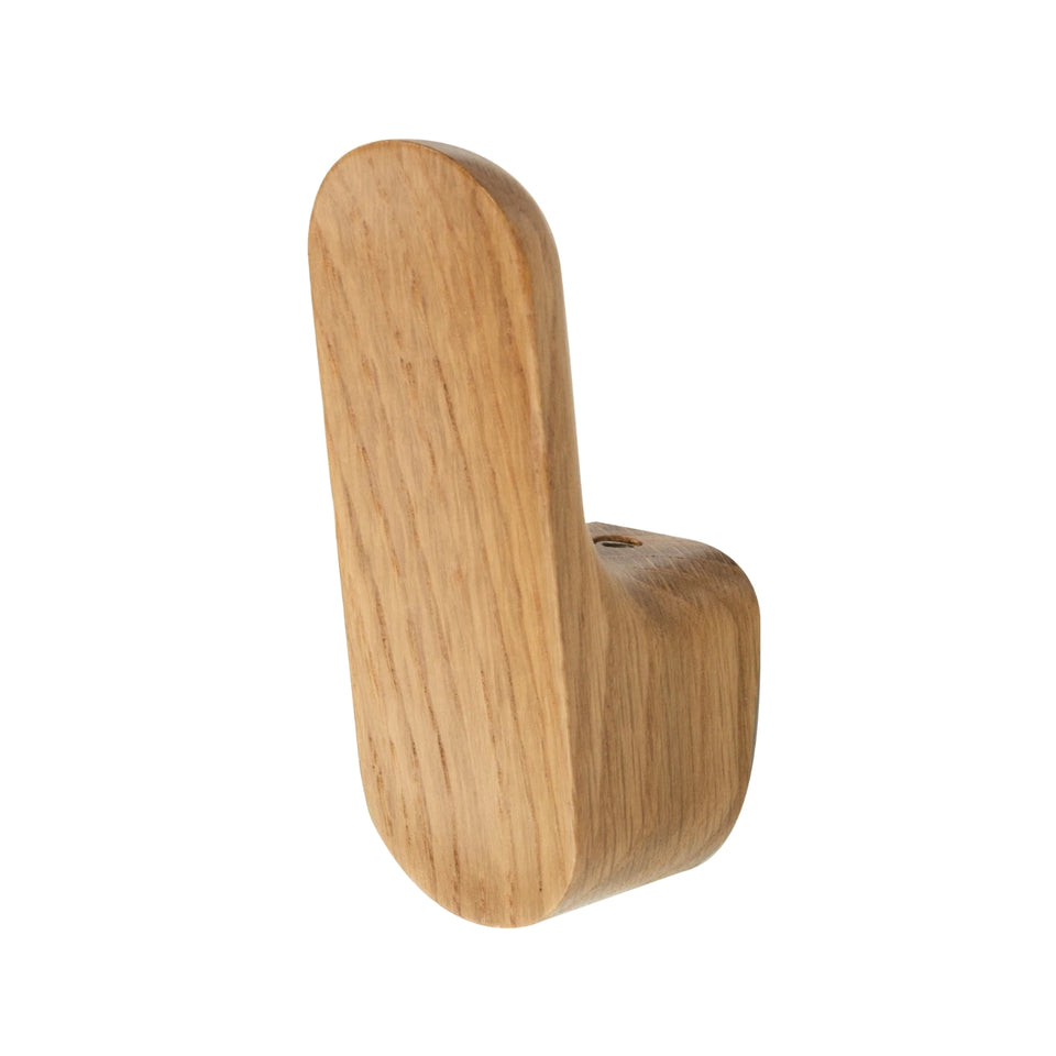 Momo Handles Luv Wood 50mm Wall Hook Oak