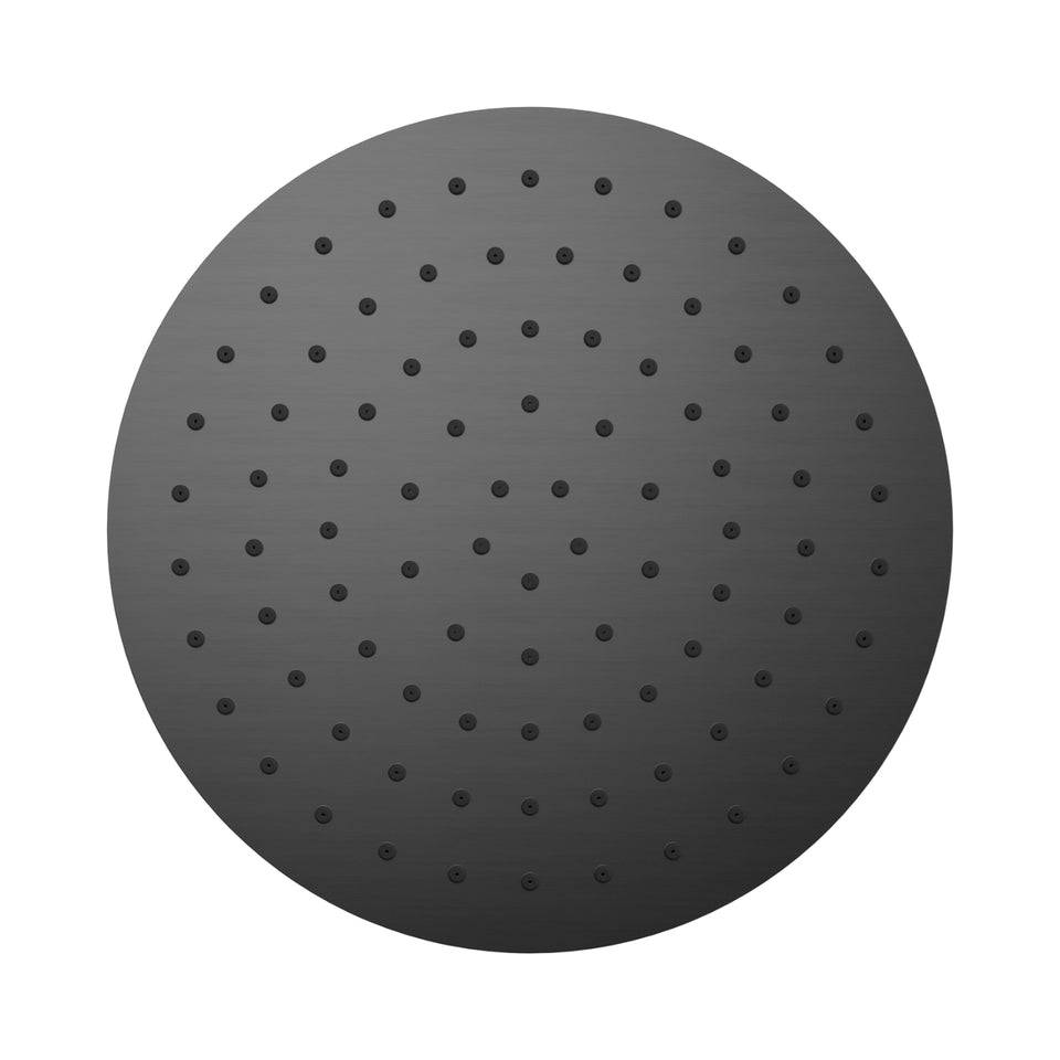 Nero 250mm Round Metal Shower Head II Gun Metal