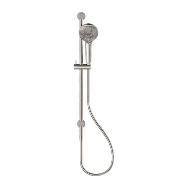 Front Nero 3 Function Shower Rail Brushed Nickel NR314ABN - The Blue Space