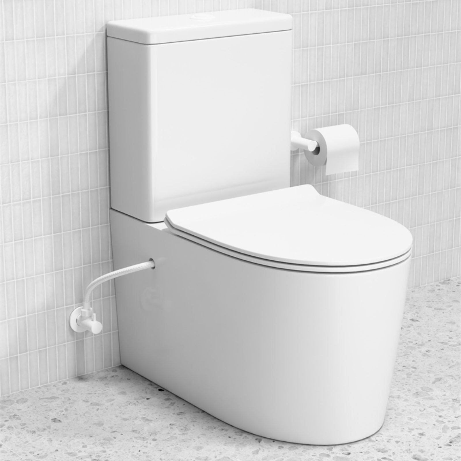 Lifestyle Nero 500mm Premium G1/2 Female Flexible Water Connector Hose Matte White NR506043MW - The Blue Space