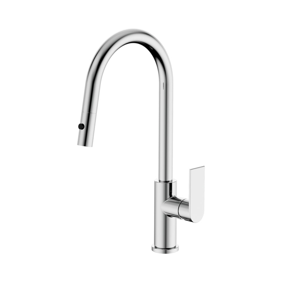Nero Bianca Pull Out Sink Mixer With Vegie Spray Function Chrome
