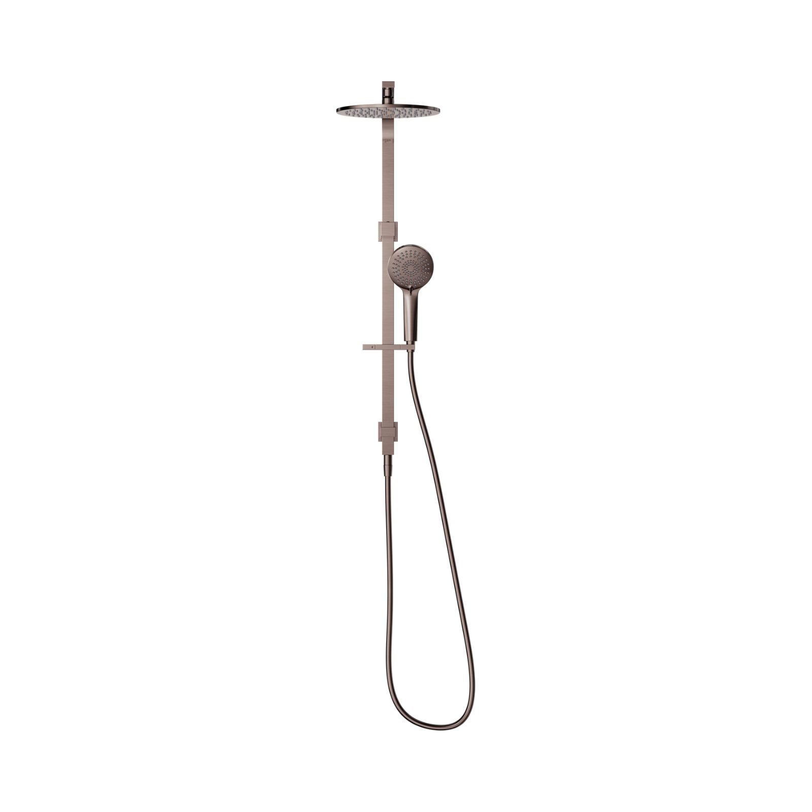 Front Nero Bianca Twin Shower Brushed Bronze NR250805FBZ - The Blue Space
