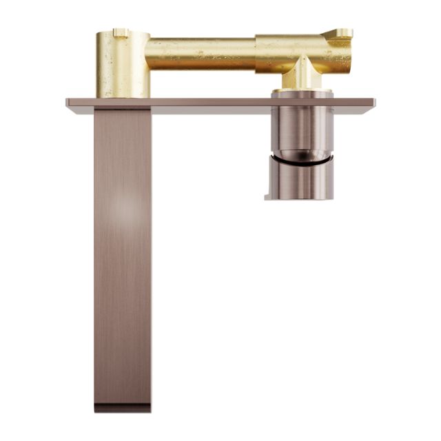 Top Nero Bianca Wall Basin/Bath Mixer 187mm Brushed Bronze NR321510ABZ - The Blue Space