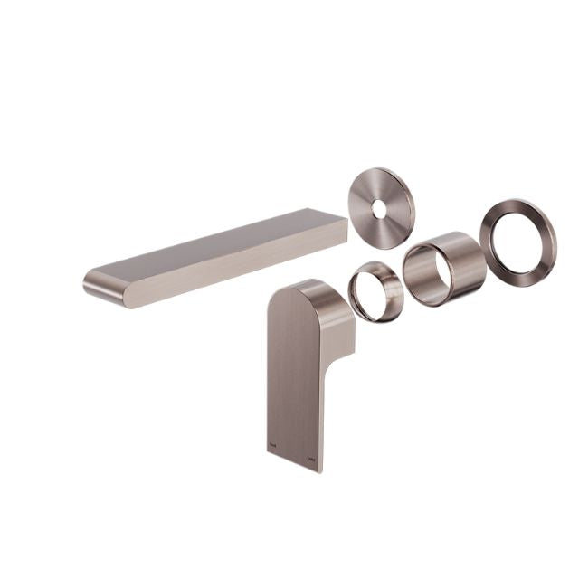 Nero Bianca Wall Basin/Bath Mixer Separate Back Plate 187mm Trim Kits Only Brushed Bronze