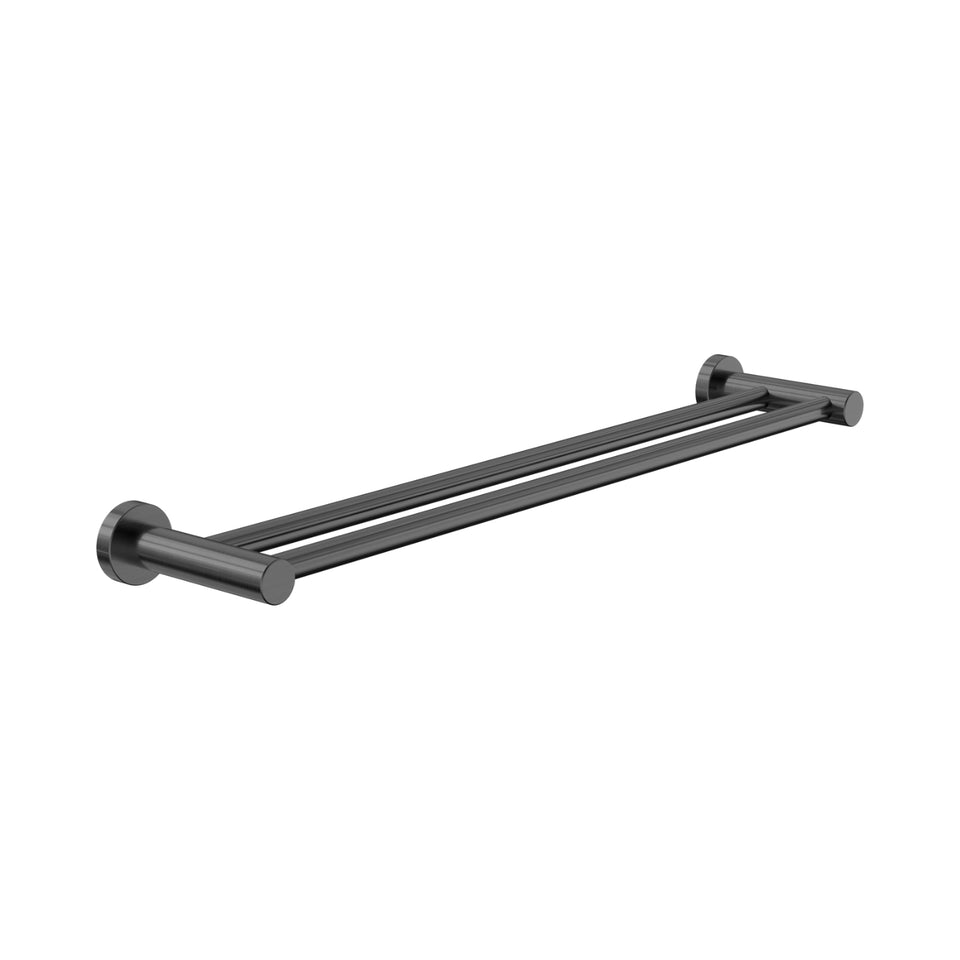 Nero Dolce II Double Towel Rail 600mm Gun Metal