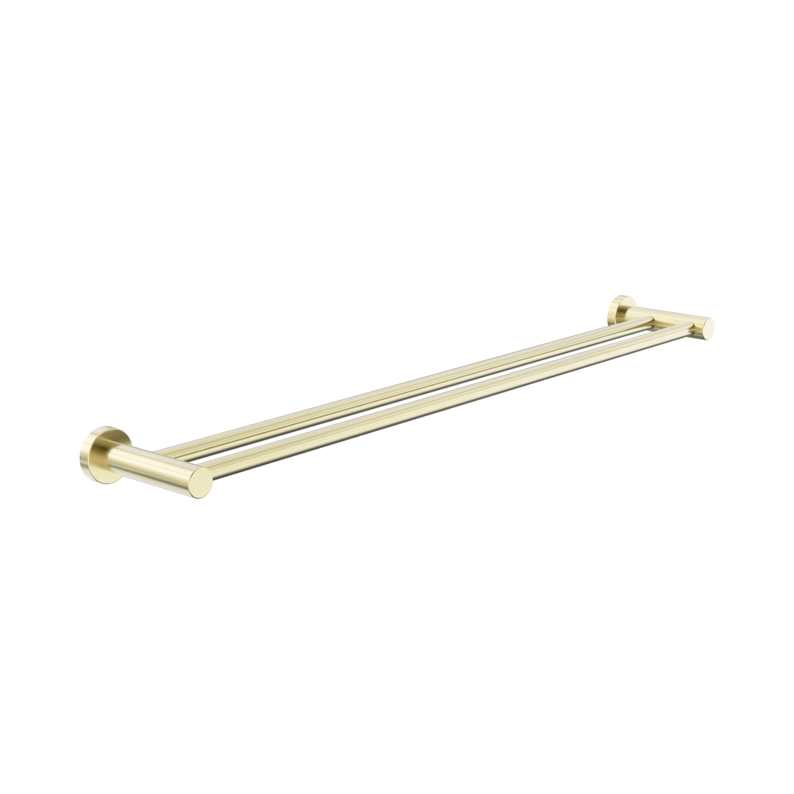 Nero Dolce II Double Towel Rail 800mm Brushed Gold NR2030DBG - The Blue Space