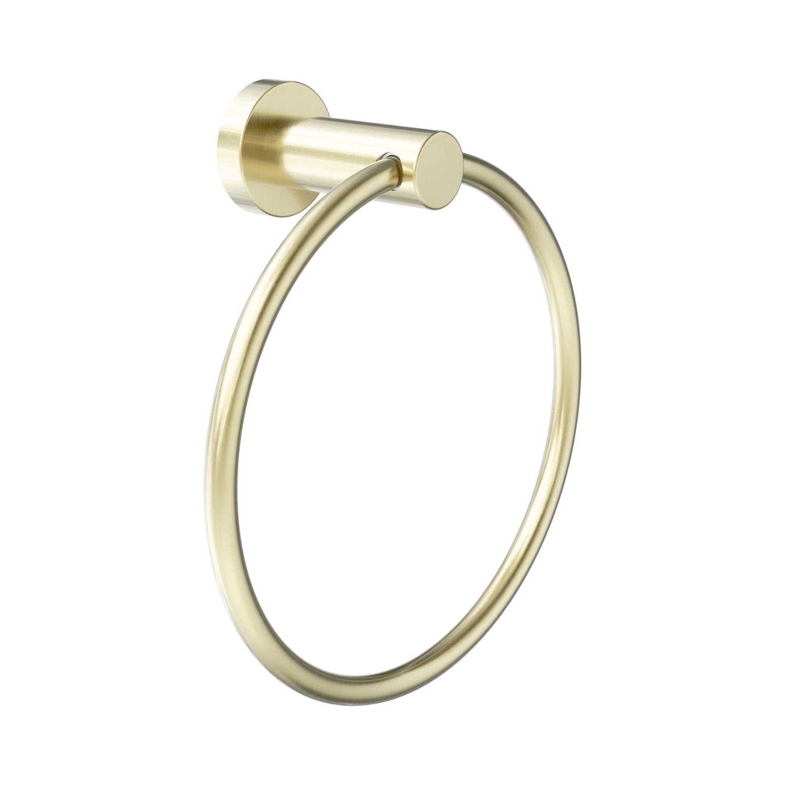 Nero Dolce II Hand Towel Ring Brushed Gold NR2080BG - The Blue Space