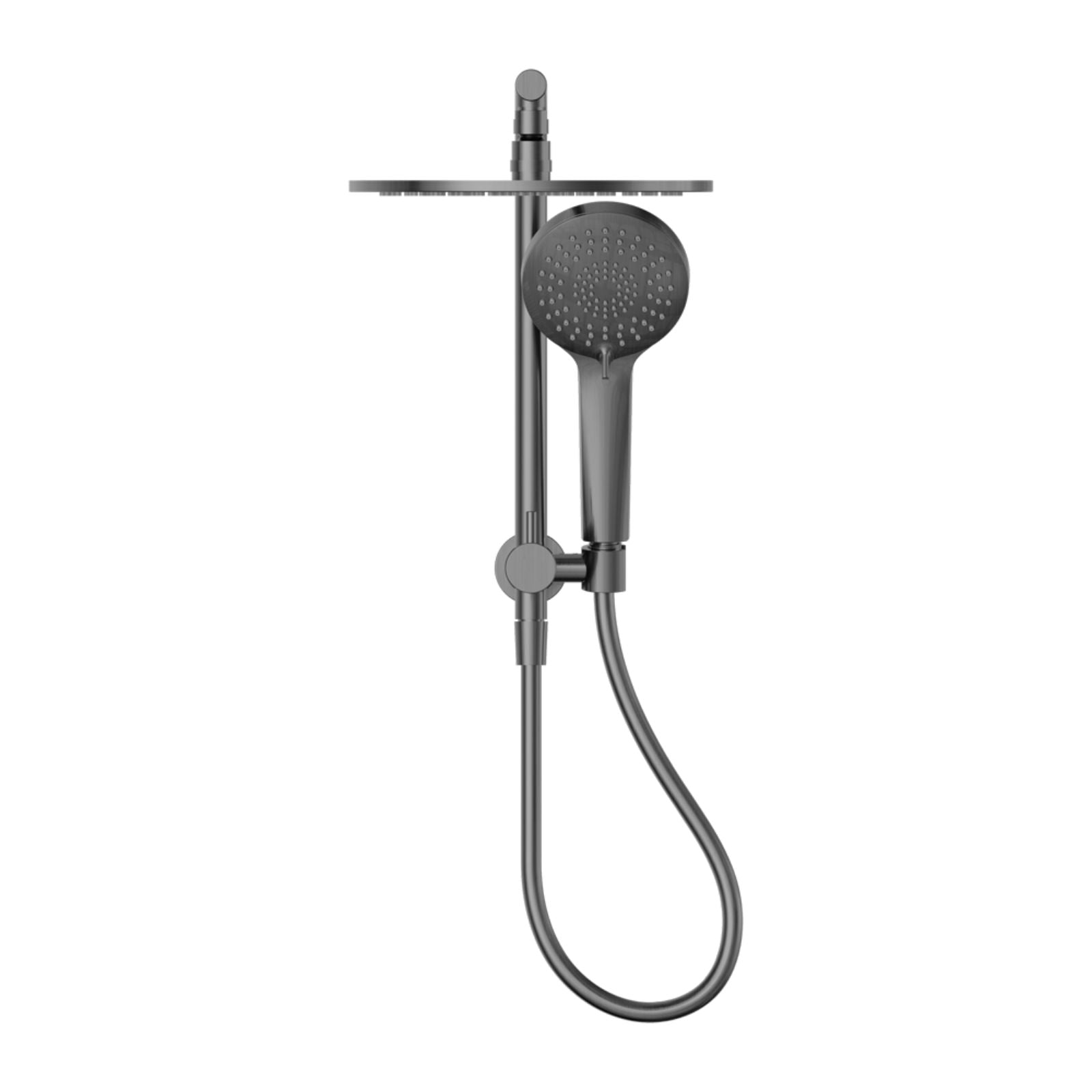 Front Nero Mecca 2 in 1 Twin Shower Gun Metal NR250805EGM - The Blue Space