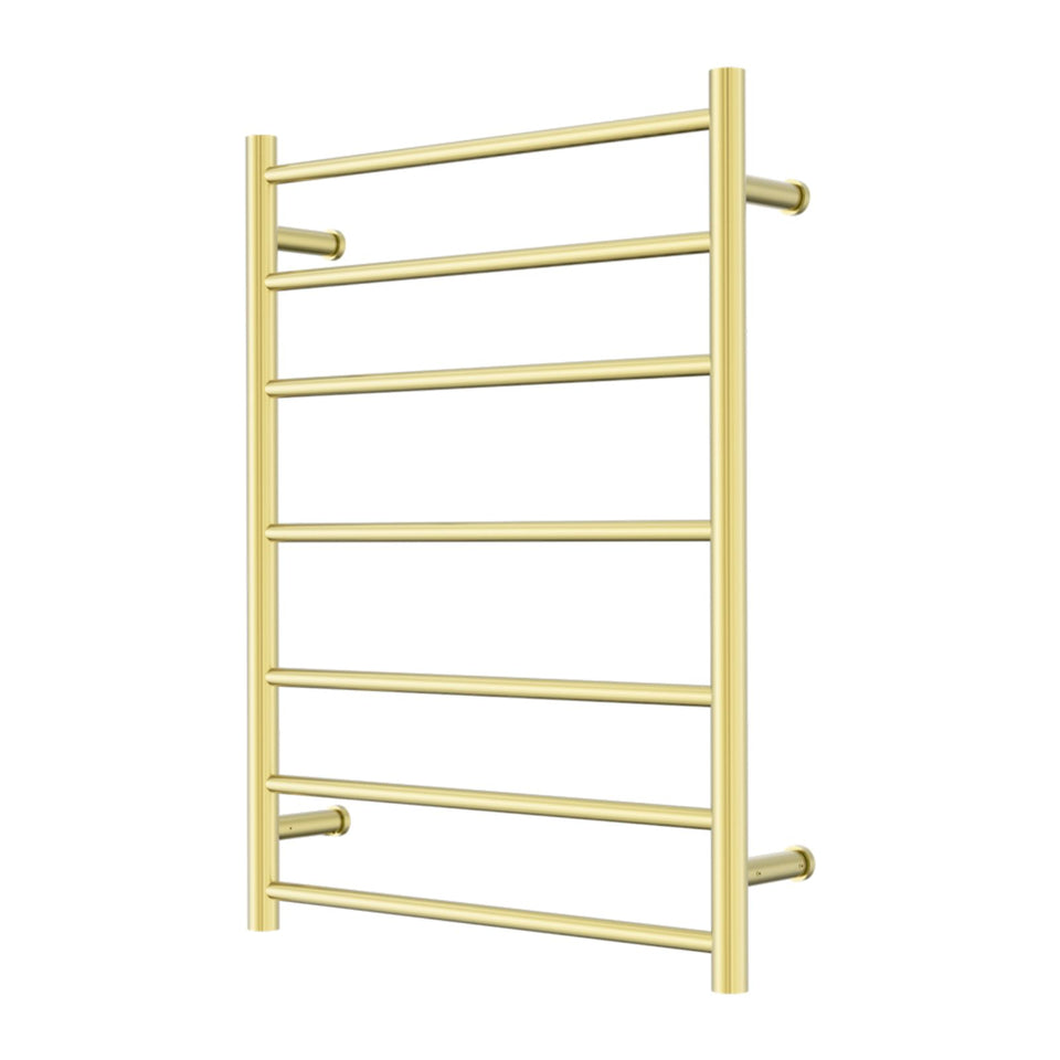 Nero Mecca 240V 7 Bar Heated Towel Ladder Brushed Gold