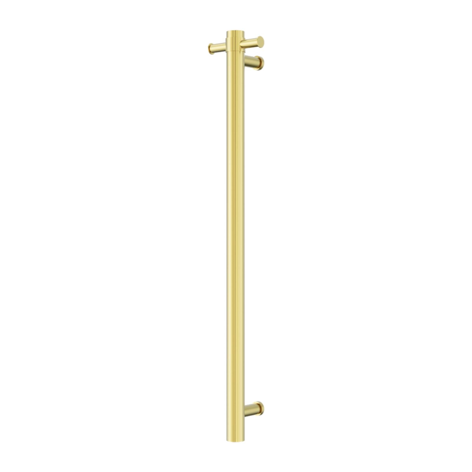 Nero Mecca 240V Single Vertical Heated Towel Rail Brushed Gold NRV902HBG - The Blue Space