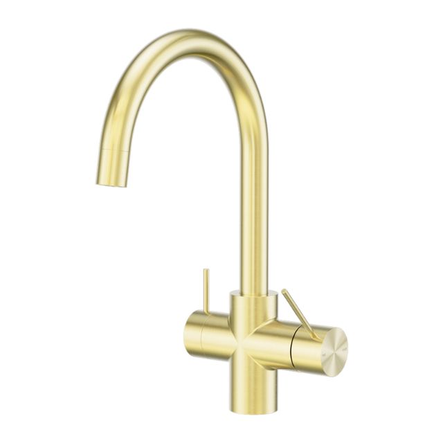 Nero Mecca 3 Way Filtered Mixer Tap Brushed Gold NR221907EBG - The Blue Space