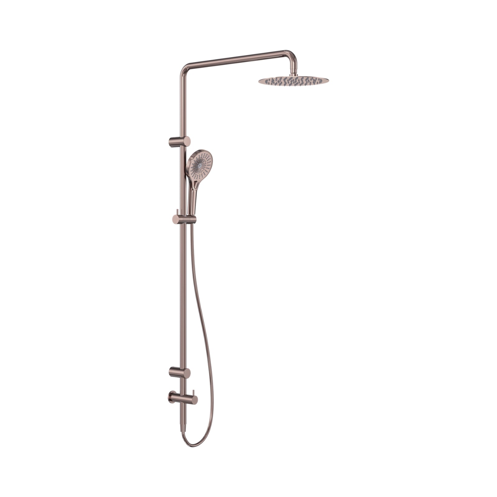 Nero Mecca Care 25mm Grab Rail 900mm Twin Shower Set Brushed Bronze NRCS007BZ - The Blue Space