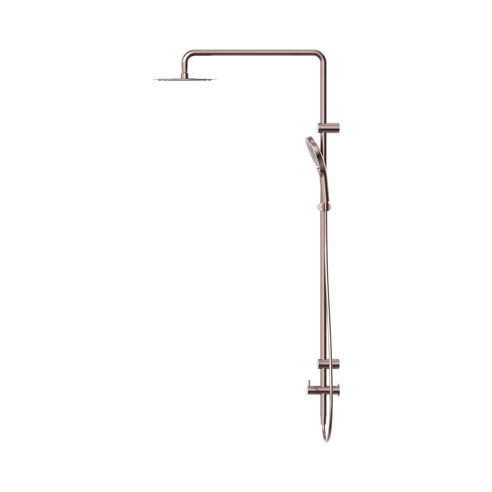Side Nero Mecca Care 25mm Grab Rail 900mm Twin Shower Set Brushed Bronze NRCS007BZ - The Blue Space