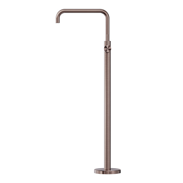 nero mecca freestanding bath mixer square shape brushed bronze | The Blue Space