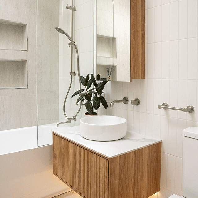 Nero Mecca Hand Towel Rail Brushed Nickel